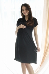 MAMA HAMIL Racheline Dress Ibu Hamil Menyusui Pesta Kaos Katun Premium Best Quality   DRO 939 2  large